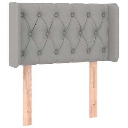 Testiera ad Orecchio Grigio Chiaro 83x16x78/88 cm in Tessuto