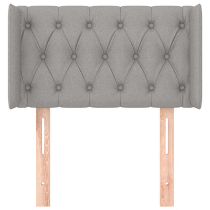 Testiera ad Orecchio Grigio Chiaro 83x16x78/88 cm in Tessuto