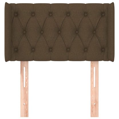 Testiera ad Orecchio Marrone Scuro 83x16x78/88 cm in Tessuto | homemem39