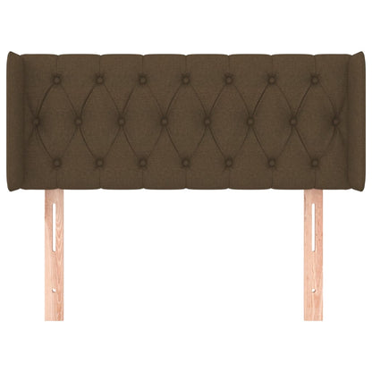 Testiera ad Orecchio Marrone Scuro 103x16x78/88 cm in Tessuto | homemem39