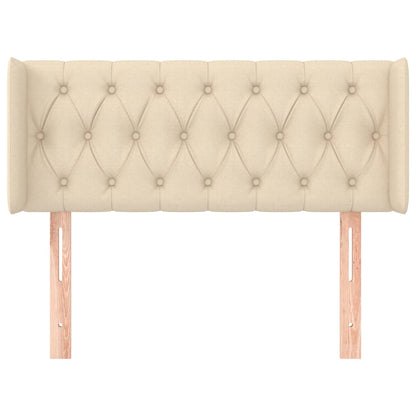 Testiera ad Orecchio Crema 103x16x78/88 cm in Tessuto