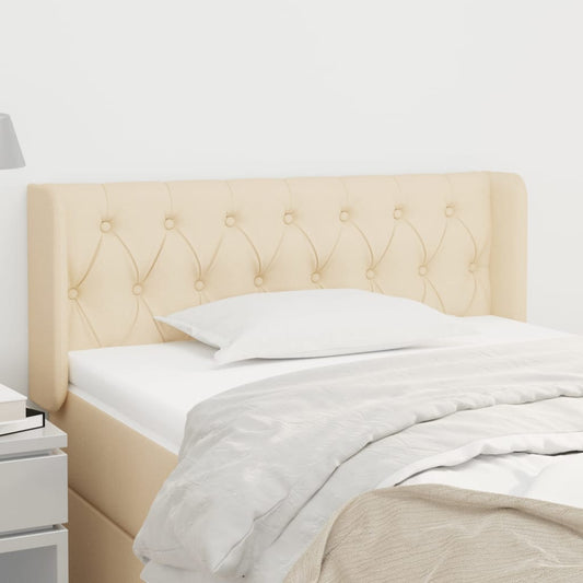 Testiera ad Orecchio Crema 103x16x78/88 cm in Tessuto | homemem39