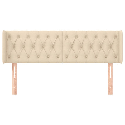 Testiera ad Orecchio Crema 147x16x78/88 cm in Tessuto