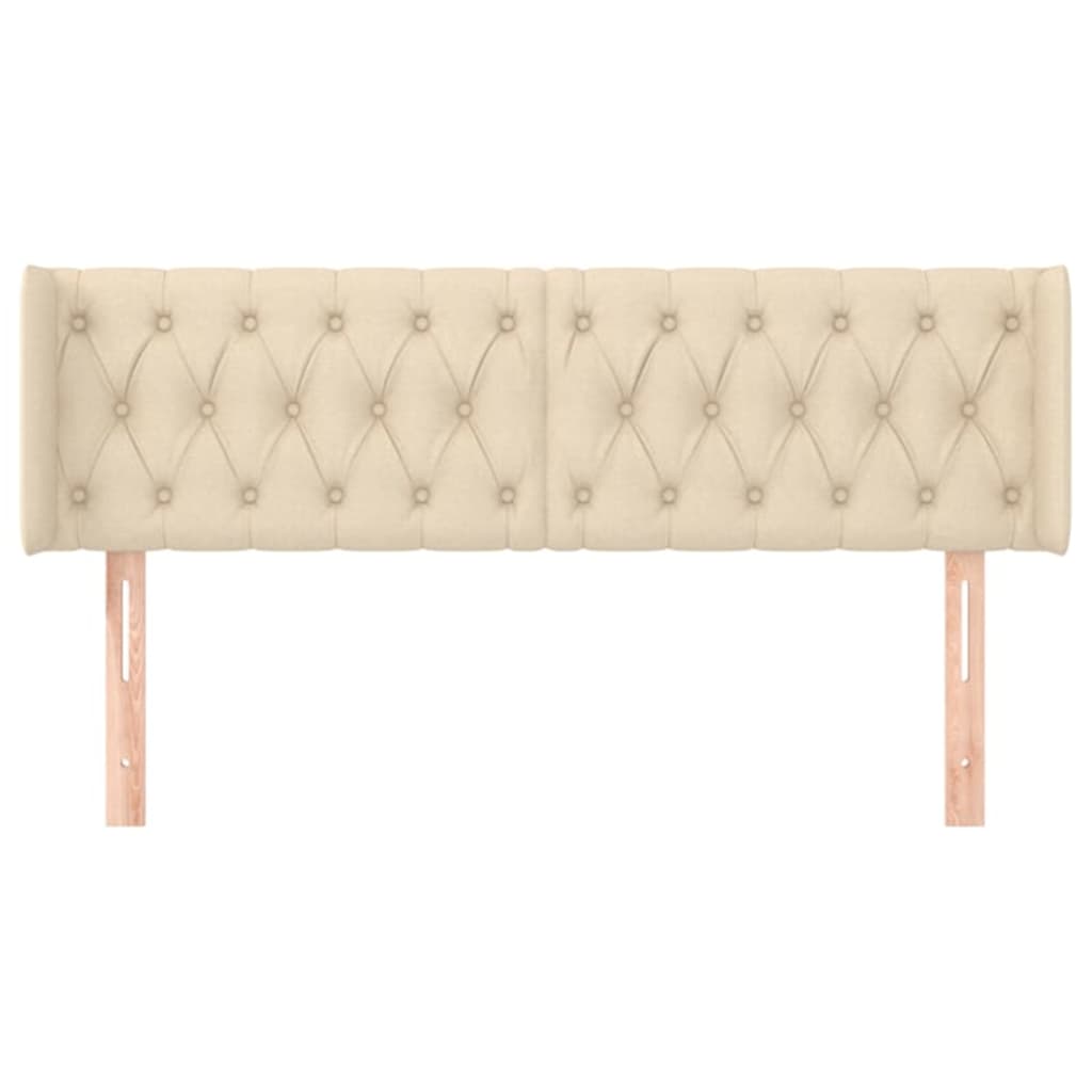 Testiera ad Orecchio Crema 163x16x78/88 cm in Tessuto