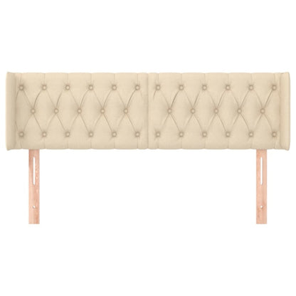 Testiera ad Orecchio Crema 163x16x78/88 cm in Tessuto