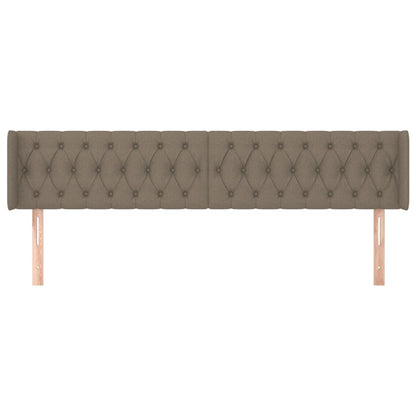 Testiera ad Orecchio Tortora 183x16x78/88 cm in Tessuto