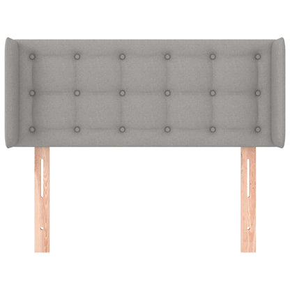 Testiera ad Orecchio Grigio Chiaro 83x16x78/88 cm in Tessuto