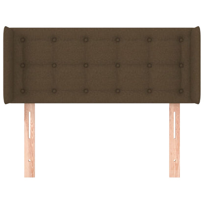 Testiera ad Orecchio Marrone Scuro 83x16x78/88 cm in Tessuto | homemem39