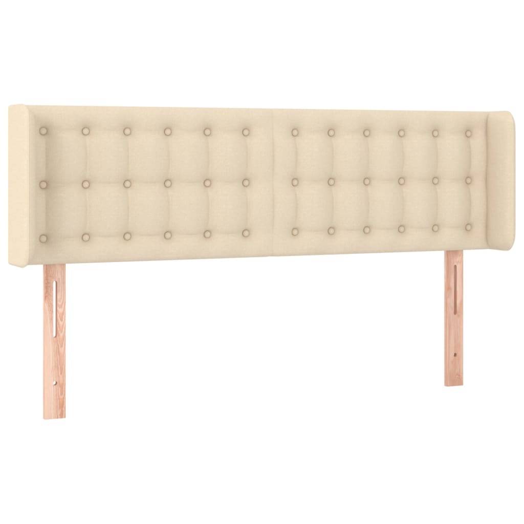 Testiera ad Orecchio Crema 147x16x78/88 cm in Tessuto | homemem39