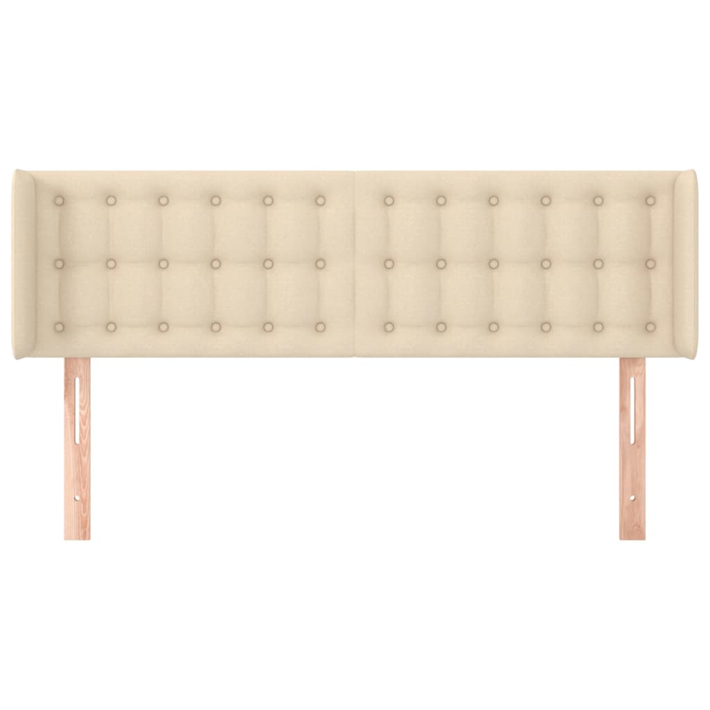 Testiera ad Orecchio Crema 147x16x78/88 cm in Tessuto | homemem39