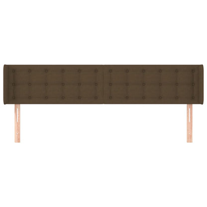 Testiera ad Orecchio Marrone Scuro 183x16x78/88 cm in Tessuto | homemem39