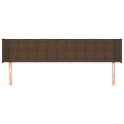 Testiera ad Orecchio Marrone Scuro 203x16x78/88 cm in Tessuto | homemem39