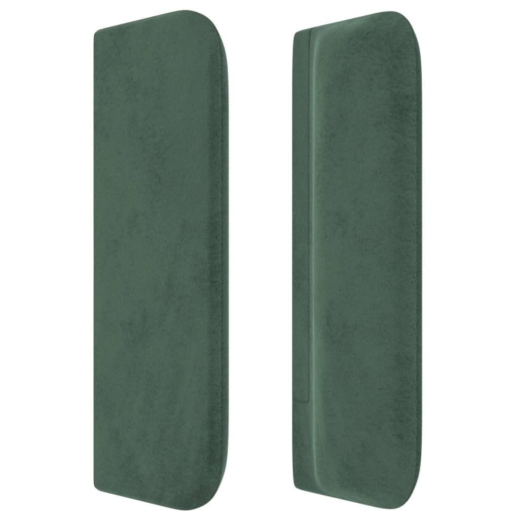 Dark Green Ear Headboard 203x16x78/88 cm in Velvet