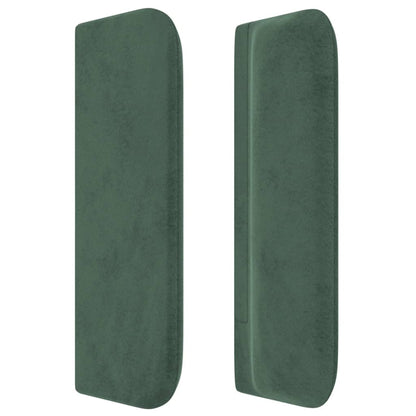 Dark Green Ear Headboard 203x16x78/88 cm in Velvet