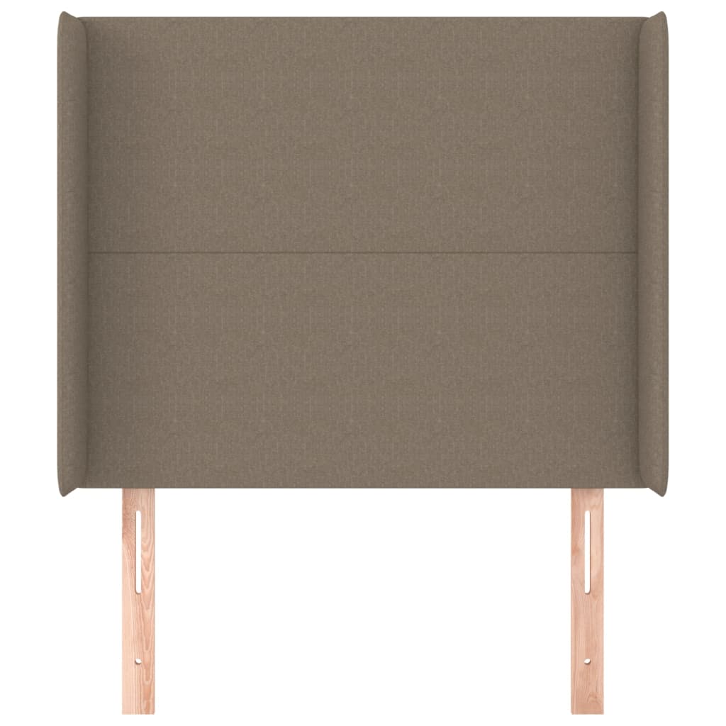 Testiera ad Orecchio Tortora 103x16x118/128 cm in Tessuto