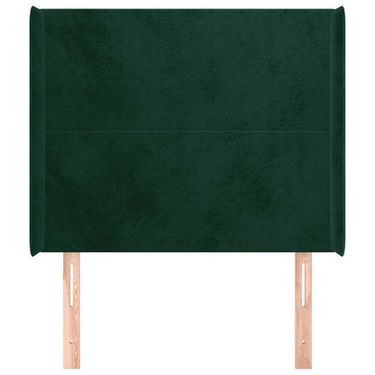 Testiera ad Orecchio Verde Scuro 83x16x118/128 cm in Velluto | homemem39