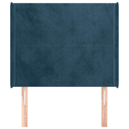 Testiera ad Orecchio Blu Scuro 83x16x118/128 cm in Velluto | homemem39