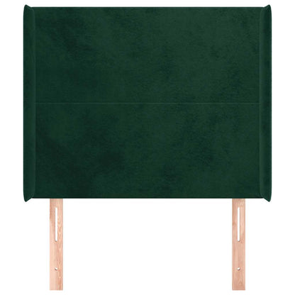 Testiera ad Orecchio Verde Scuro 93x16x118/128 cm in Velluto | homemem39