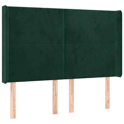 Testiera ad Orecchio Verde Scuro 147x23x118/128cm in Velluto | homemem39