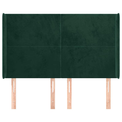 Testiera ad Orecchio Verde Scuro 147x23x118/128cm in Velluto | homemem39