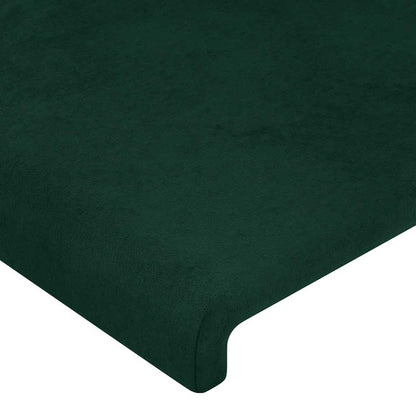 Testiera ad Orecchio Verde Scuro 203x16x118/128 cm in Velluto | homemem39