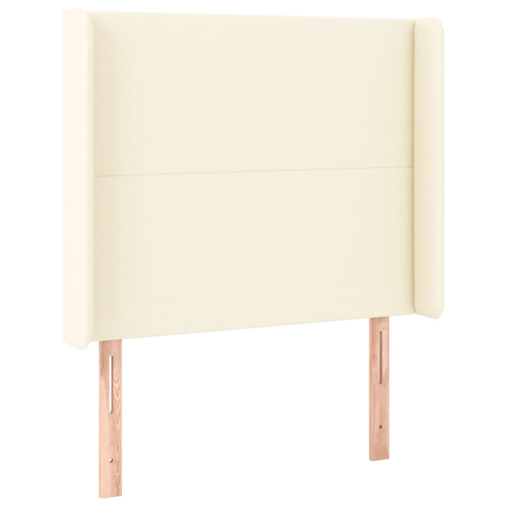 Testiera ad Orecchio Crema 93x16x118/128 cm in Similpelle