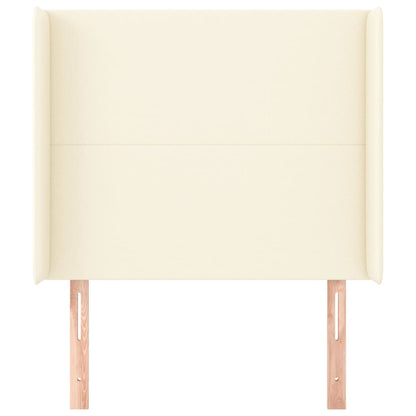 Testiera ad Orecchio Crema 93x16x118/128 cm in Similpelle