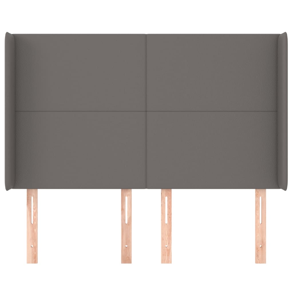 Testiera ad Orecchio Grigio 147x16x118/128cm in Similpelle