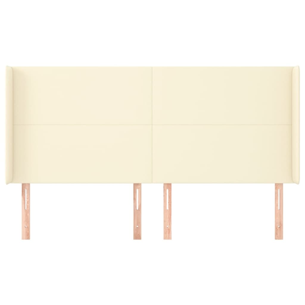 Testiera ad Orecchio Crema 183x16x118/128 cm in Similpelle | homemem39