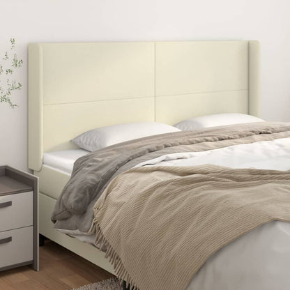 Testiera ad Orecchio Crema 183x16x118/128 cm in Similpelle | homemem39