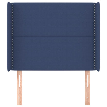 Testiera ad Orecchio Blu 103x16x118/128 cm in Tessuto