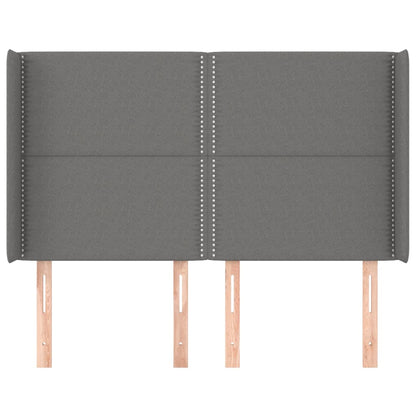 Testiera ad Orecchio GrigioScuro 147x16x118/128cm inTessuto