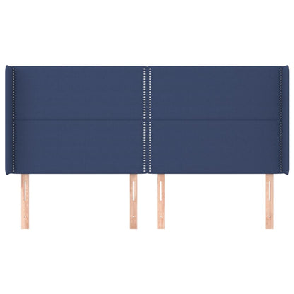 Testiera ad Orecchio Blu 183x16x118/128 cm in Tessuto