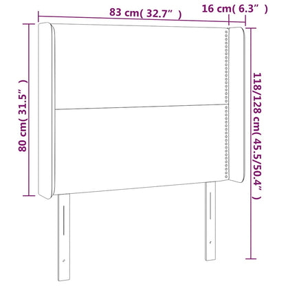Testiera ad Orecchio Blu Scuro 83x16x118/128 cm in Velluto | homemem39