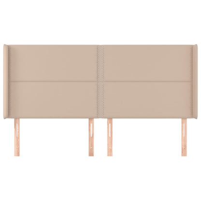 Testiera ad Orecchio Cappuccino 183x16x118/128 cm in Similpelle