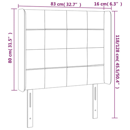 Testiera ad Orecchio Tortora 83x16x118/128 cm in Tessuto | homemem39