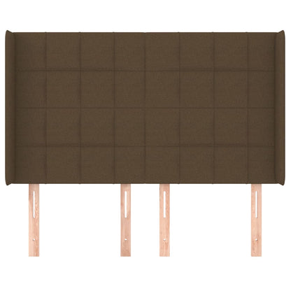 Testiera ad Orecchio MarroneScuro147x16x118/128cm inTessuto - homemem39