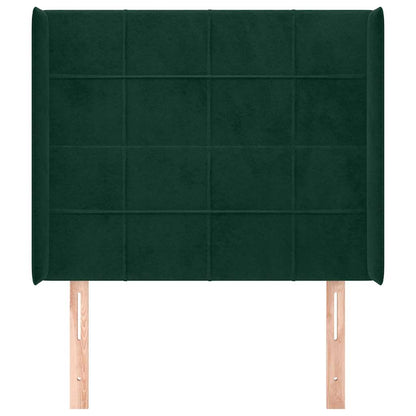 Testiera ad Orecchio Verde Scuro 83x16x118/128 cm in Velluto | homemem39