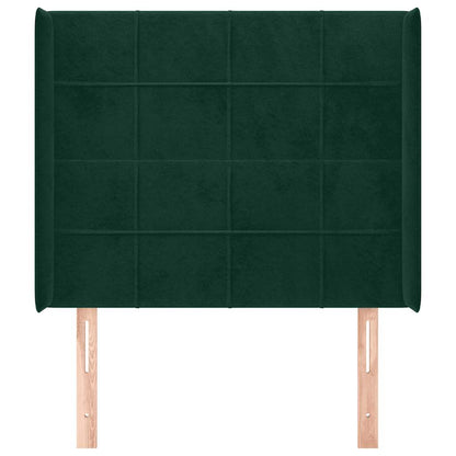 Testiera ad Orecchio Verde Scuro 93x16x118/128 cm in Velluto | homemem39