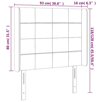 Testiera ad Orecchio Blu Scuro 93x16x118/128 cm in Velluto | homemem39