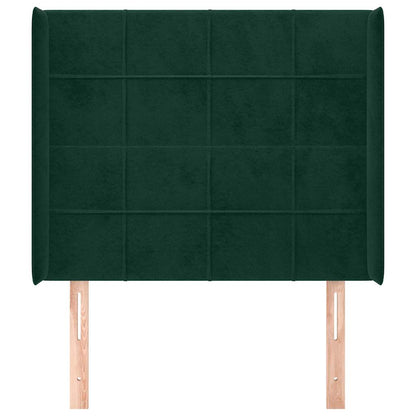 Testiera ad Orecchio Verde Scuro 103x16x118/128cm in Velluto | homemem39