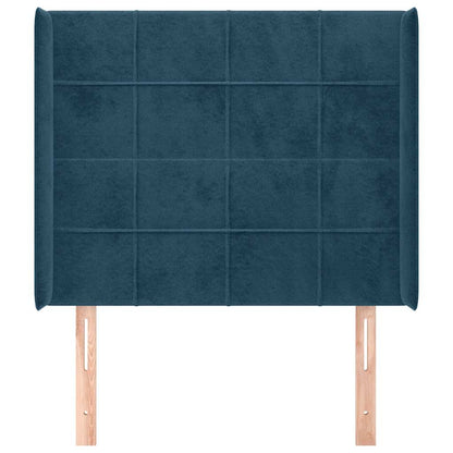 Testiera ad Orecchio Blu Scuro 103x16x118/128 cm in Velluto | homemem39