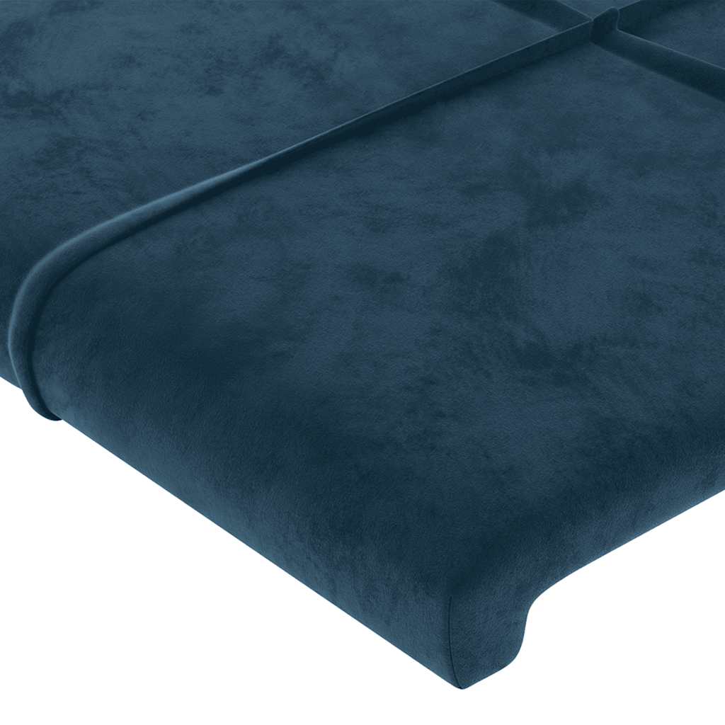 Testiera ad Orecchio Blu Scuro 103x16x118/128 cm in Velluto | homemem39
