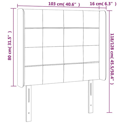 Testiera ad Orecchio Blu Scuro 103x16x118/128 cm in Velluto | homemem39