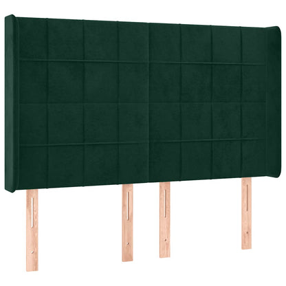Testiera ad Orecchio Verde Scuro 147x23x118/128cm in Velluto | homemem39