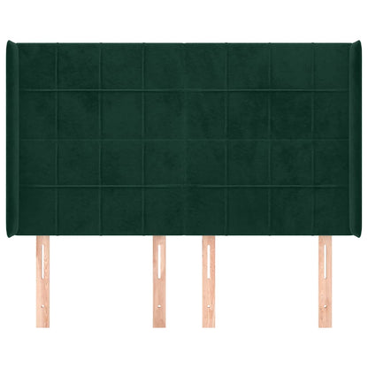 Testiera ad Orecchio Verde Scuro 147x23x118/128cm in Velluto | homemem39