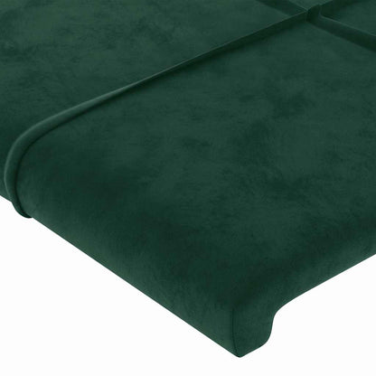 Testiera ad Orecchio Verde Scuro 183x16x118/128 cm in Velluto | homemem39