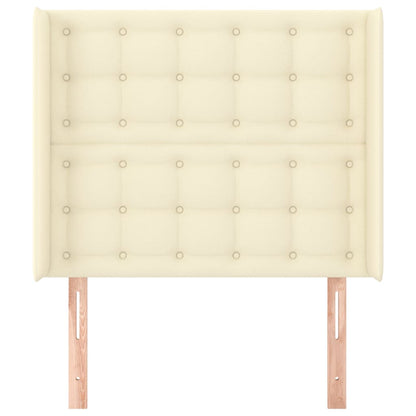 Testiera ad Orecchio Crema 93x16x118/128 cm in Similpelle - homemem39