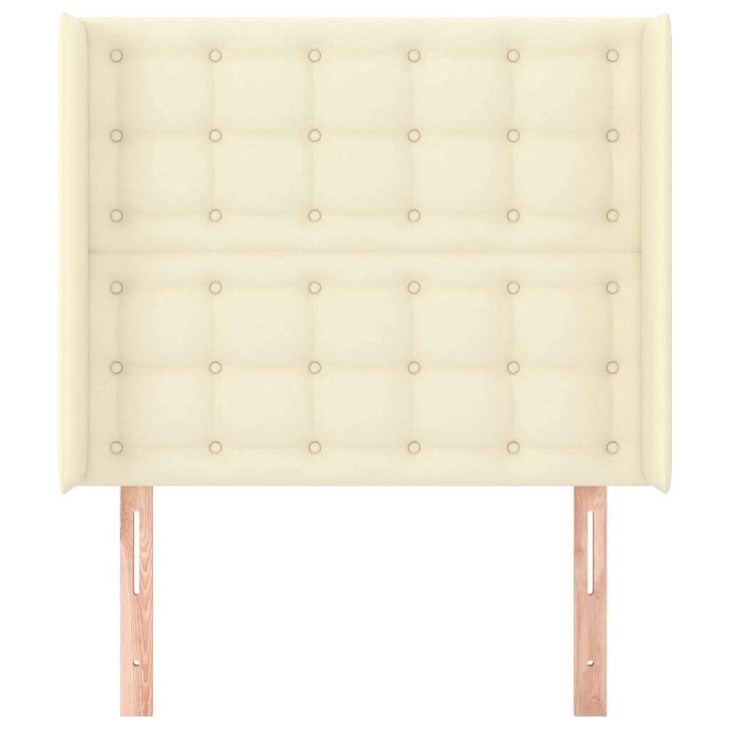 Testiera ad Orecchio Crema 103x16x118/128 cm in Similpelle | homemem39