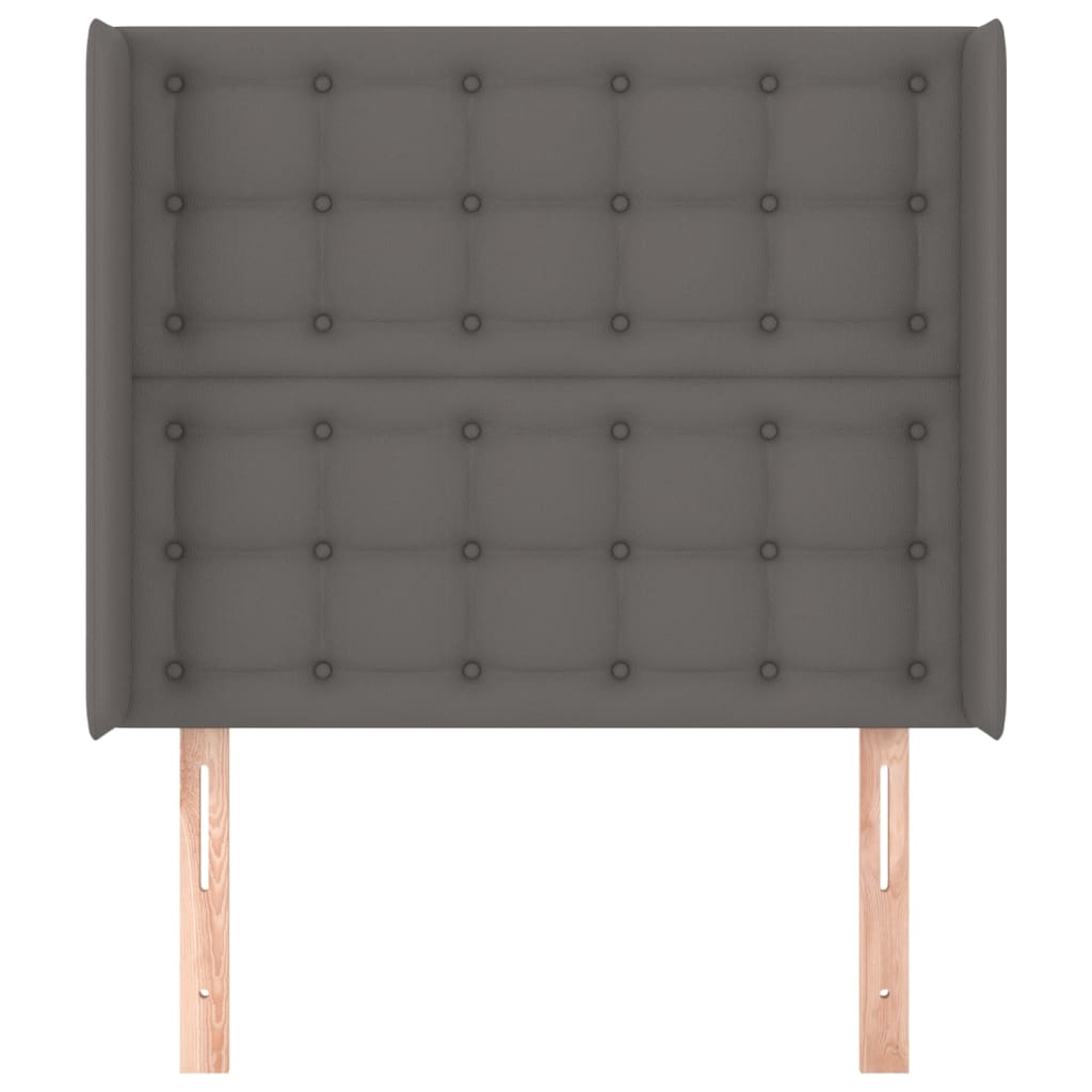 Testiera ad Orecchio Grigio 103x16x118/128cm in Similpelle